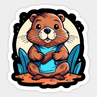 Beaver gift ideas Sticker